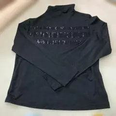 ブラック スパンコール 長袖 トップス — image 1