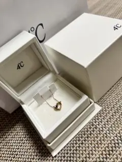 4℃ ハートモチーフ ネックレス ピンクゴールドカラー — image 1