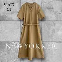 ★送料込み★ニューヨーカー　NEWYORKER　スキッパーカラー半袖ワンピース♪ — image 1