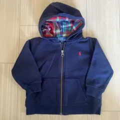 Polo ネイビー フード付きセーター　18m — image 1