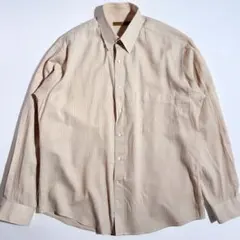 【ダナキャラン】香港製 コットン ストライプ シャツ ベージュ DKNY old — image 1