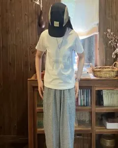 エディレタリング Tシャツ ホワイト ライトブルー 渦巻き柄 nugu — image 1