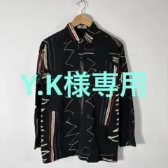 90s vintage 総柄シャツ 幾何学柄 アート柄 レトロ 古着 モード — image 1