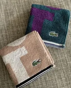 LACOSTE ラコステメンズ　レディース　ラコステ　二枚セット　タオルハンカチ — image 1