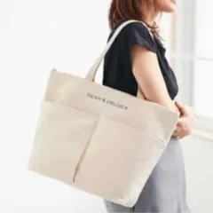 DEAN & DELUCA 保冷機能付きコットン素材のロゴトートバッグ GROW — image 1