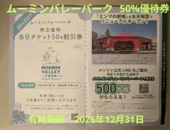 ムーミンバレーパーク 株主優待 当日チケット50%割引券 — image 1