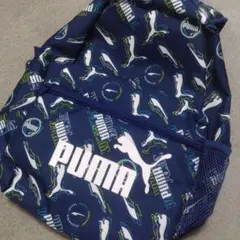 PUMA 総柄ロゴ リュック ネイビー　子供用 — image 1