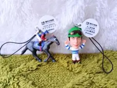 オグリキャップと武豊 勝利の軌跡 フィギュアストラップ 2種セット — image 1