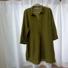 [値下げしました]TRI-LINE OFF チュニック カーキ LLサイズ — image 1