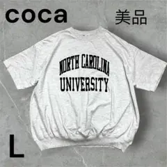 美品cocaコカ ノースカロライナ大学カレッジロゴ 半袖スウェッTシャツLサイズ — image 1