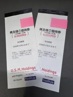 ユナイテッドスーパーマーケット　株主優待券　6,000円分　匿名配送 — image 1