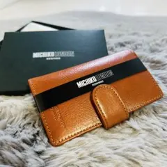 新品未使用✨ミチコ ロンドン コシノ キーケース レザー牛革 キャメル 箱付き — image 1
