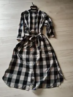 NATURAL BEAUTY BASIC チェック柄ワンピース M — image 1