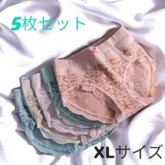 大人気再入荷ショーツ　5枚セット　XLサイズ　温活　伸縮性　くすみカラー — image 1