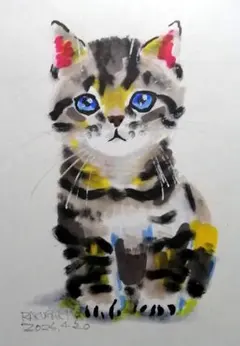 猫 絵画 原画 ドローイング — image 1