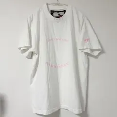 ジェニーファックス　半袖　Ｔシャツ　白　ピンク　ロゴ　プリント　中野　匿名　Ｓ — image 1