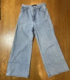 nano universe ワイドデニムパンツ ライトブルー — image 1