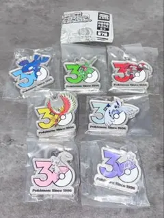 ポケモン　30周年 メタルチャームマスコット　7種　ミュウ　ミュウツー　コンプ — image 1