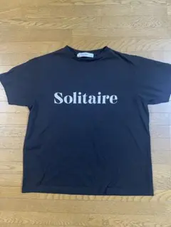 Solitaire ロゴプリント 半袖Tシャツ ブラック — image 1