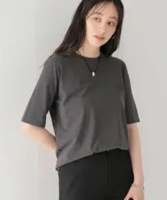 夏物★美品★Plage ゴブソデTシャツ 定価9,350円 チャコールグレー — image 1