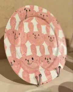 希少 岡村友太郎 DEARYOU表参道店個展 大うさぎ お皿 食器 新品未使用品 — image 1