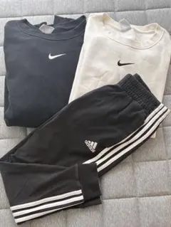 NIKE スウェット2点 adidas パンツ1点 計3点セット — image 1