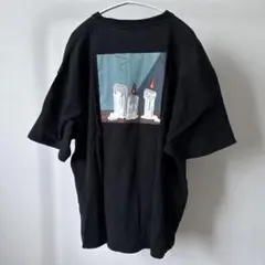 Old candle バックプリントTシャツ L ブラック オーバーサイズ — image 1