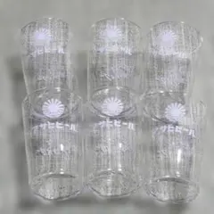 旧ロゴ アサヒビール 三ツ矢サイダー 昭和レトロ グラス 6個 — image 1