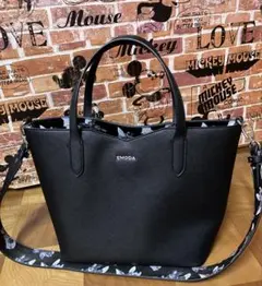 EMODA ハンド&ショルダーバック　ブラック 花柄ストラップ　美品 — image 1