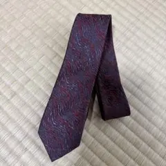 Dial CRAVAT ネクタイ ボルドー系 ウェーブ柄 — image 1