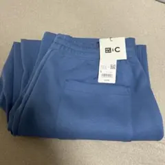 【新品未使用】ユニクロ C スウェットワイドパンツ　Lサイズ　ブルー — image 1