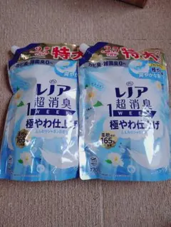 レノア　超消臭　1week 極やわ仕上げ　ふんわりシャボン　770ml×2袋 — image 1