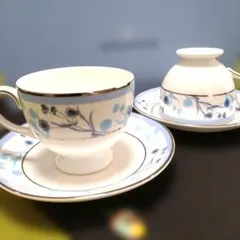 【新品未使用】WEDGWOOD ボーンチャイナ カップ＆ソーサー 2客セット — image 1