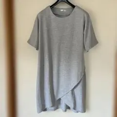 【美品】Ranan グレー 半袖 チュニック カットソー Mサイズ — image 1