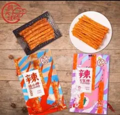 通心棒　元気棒　2袋　ラーティアオ　翻天娃辣条　中国　お菓子　大辣棒　おつまみ — image 1