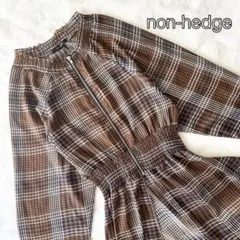 【美品】non-hedge トップス ドレープ チェック 春 夏 秋 — image 1