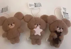くまのがっこう petitマスコット ぬいぐるみ ナムコ限定品 全3種類セット — image 1