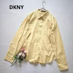 ダナキャランニューヨーク DKNY 長袖シャツ コットン100% 薄手 黄色 — image 1
