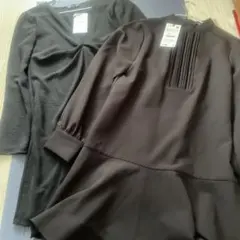 新品タグ付き✴︎ZARA ブラックワンピース2点セット — image 1