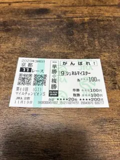 第40回マイルCS シュネルマイスター 応援馬券 — image 1