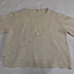 VIN ROSE ニット　セーター　クリーム色 ウール90%(内アンゴラ20%) — image 1