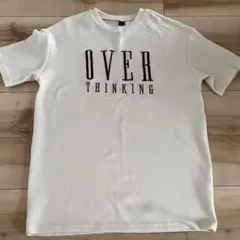 SHEIN 半袖Tシャツ OVER THINKING ホワイト XS — image 1