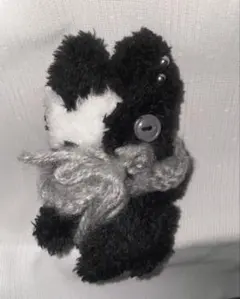 黒 うさぎ ぬいぐるみ キーホルダー キーチェーン付き ハンドメイド — image 1