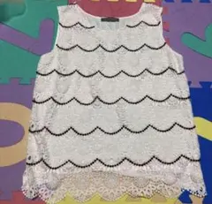 ローラアシュレイ レース　トップス ノースリーブ — image 1