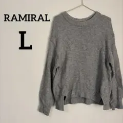 RAMIRAL 【40】 ニット グレー セーター レディース オーバーサイズ — image 1