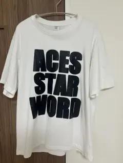 ACES STAR WORD プリント Tシャツ ホワイト XL — image 1