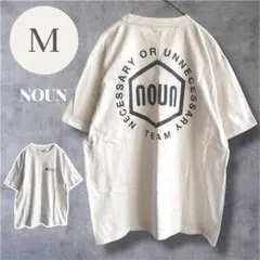 ナウン NOUN Tシャツ M 白 バックプリント 半袖 アメリカ綿 丸胴ボディ — image 1