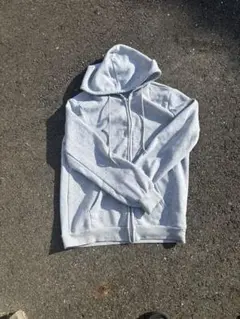 無地グレージップパーカー — image 1