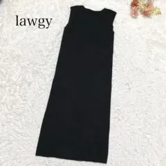 s2634【ラウジー】ノースリーブ ロング ニット ワンピース ブラック F — image 1