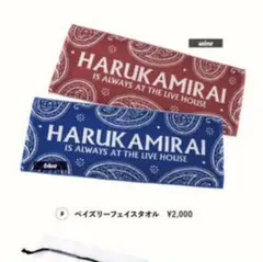 ハルカミライ ペイズリーフェイスタオル　ワイン — image 1